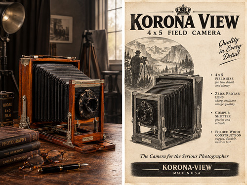 Antique 1910s korona view 4x5 - 1910s,